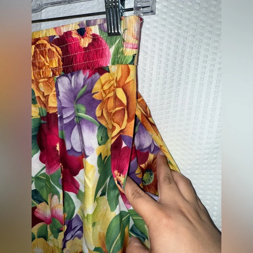 Marisa Christina Classics Vintage Maxi Floral Skirt With Pockets Size S